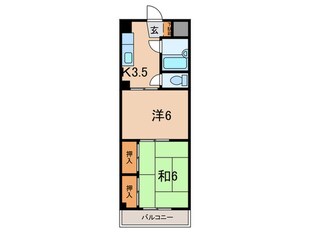 第６１川辺ビルの物件間取画像